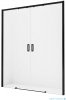 New Trendy Prime Black drzwi wnękowe podwójne 160x200 cm przejrzyste D-0343A